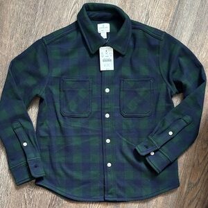 NWT CrewCuts soft stretch Plaid Shirt / Shacket